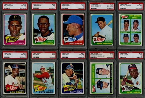 1965 Topps Complete Set of 598 With 14 Graded Cards